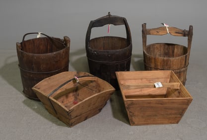 5pcs - Assorted Danish Well Buckets, Etc.
