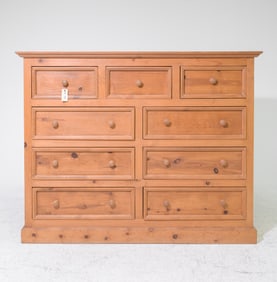 9 Drawer Large Pine Dresser / Chest
