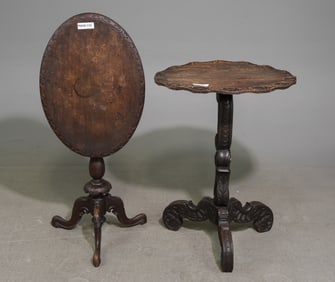 Two English Carved Oak Tables