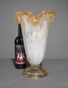 Italian Arte Murano Blown Art Glass Vase