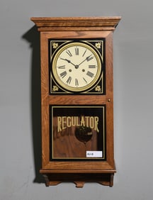 American Oak Regulator Wall Clock