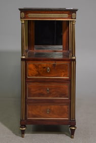 Louis XVI Style Marble Top Gentlemans Dressing Stand