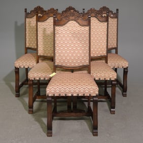 Renaissance Style Set of Six Dining Chairs
