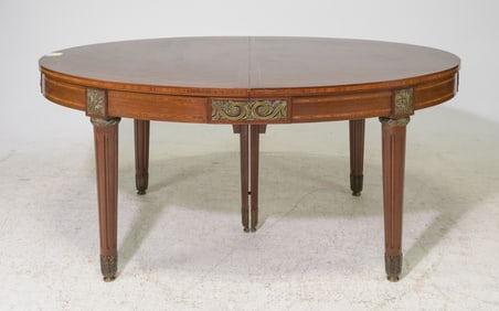 Louis XVI Style Oval Mahogany Table