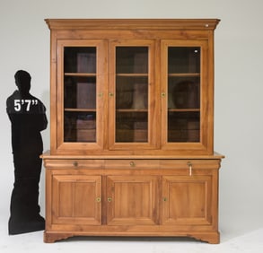 Louis Philippe Style Cherry Bookcase / Cupboard