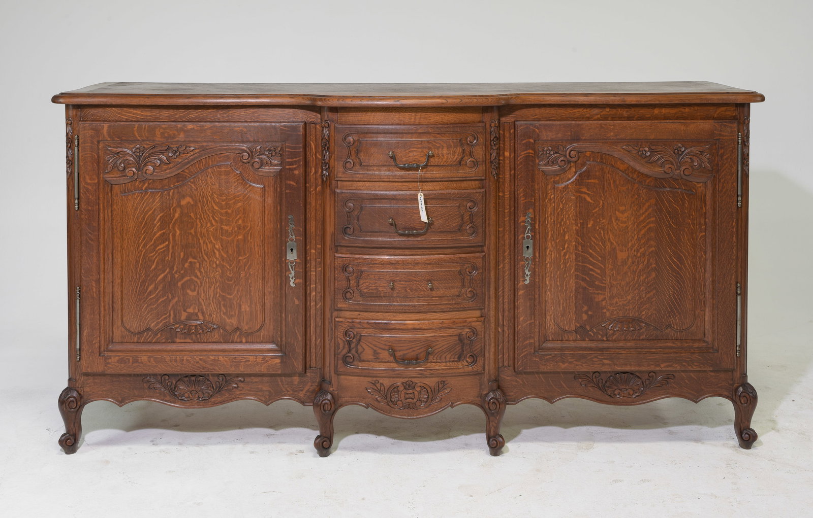 Louis XV Style Parquet Top Sideboard #2: French Louis XV Style Parquet Top Sideboard / Enfilade - 42.5 in tall x 78.5 x 23.5