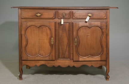Louis XV Style Large Oak Buffet / Sideboard