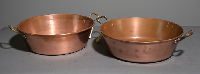 Two French Copper Jam Pans #1