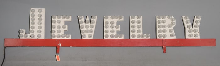 Light Up Wood Jewelry Sign