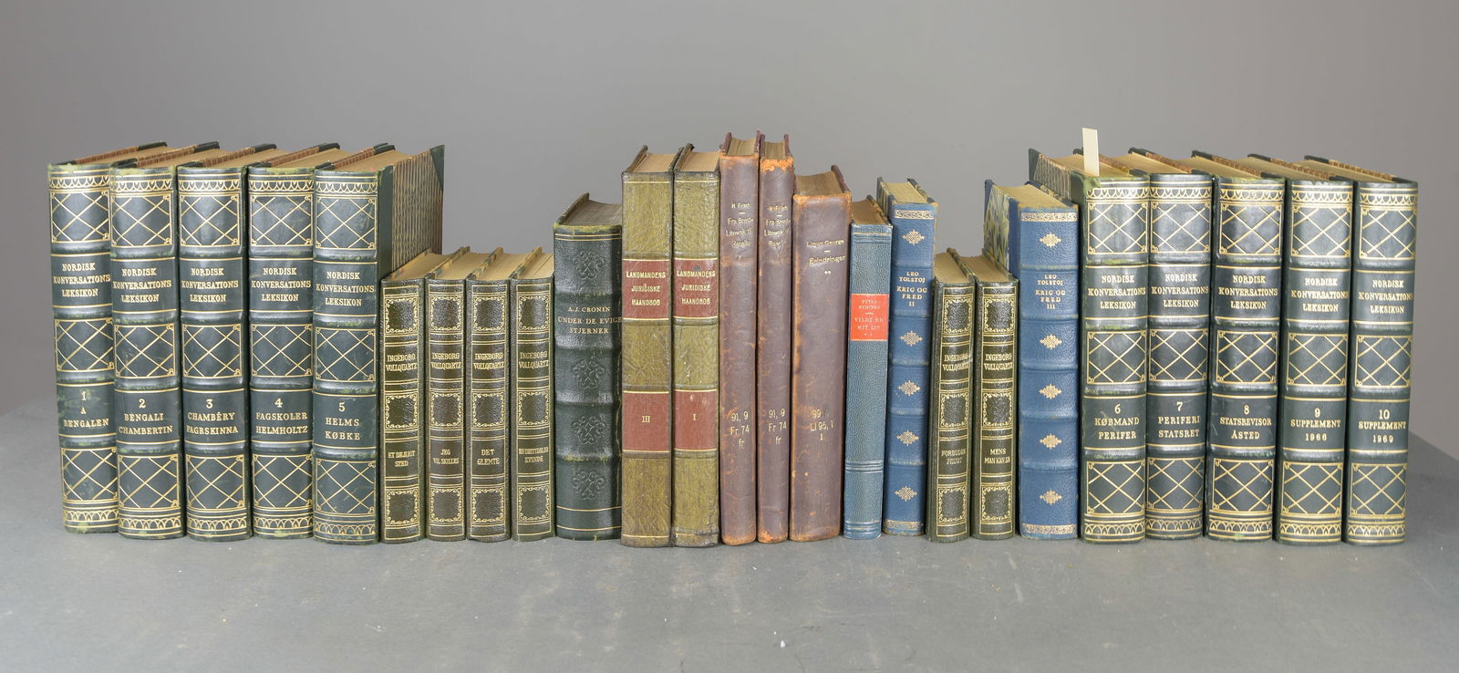 25 Assorted European Leather Bound Books (1 of 9)