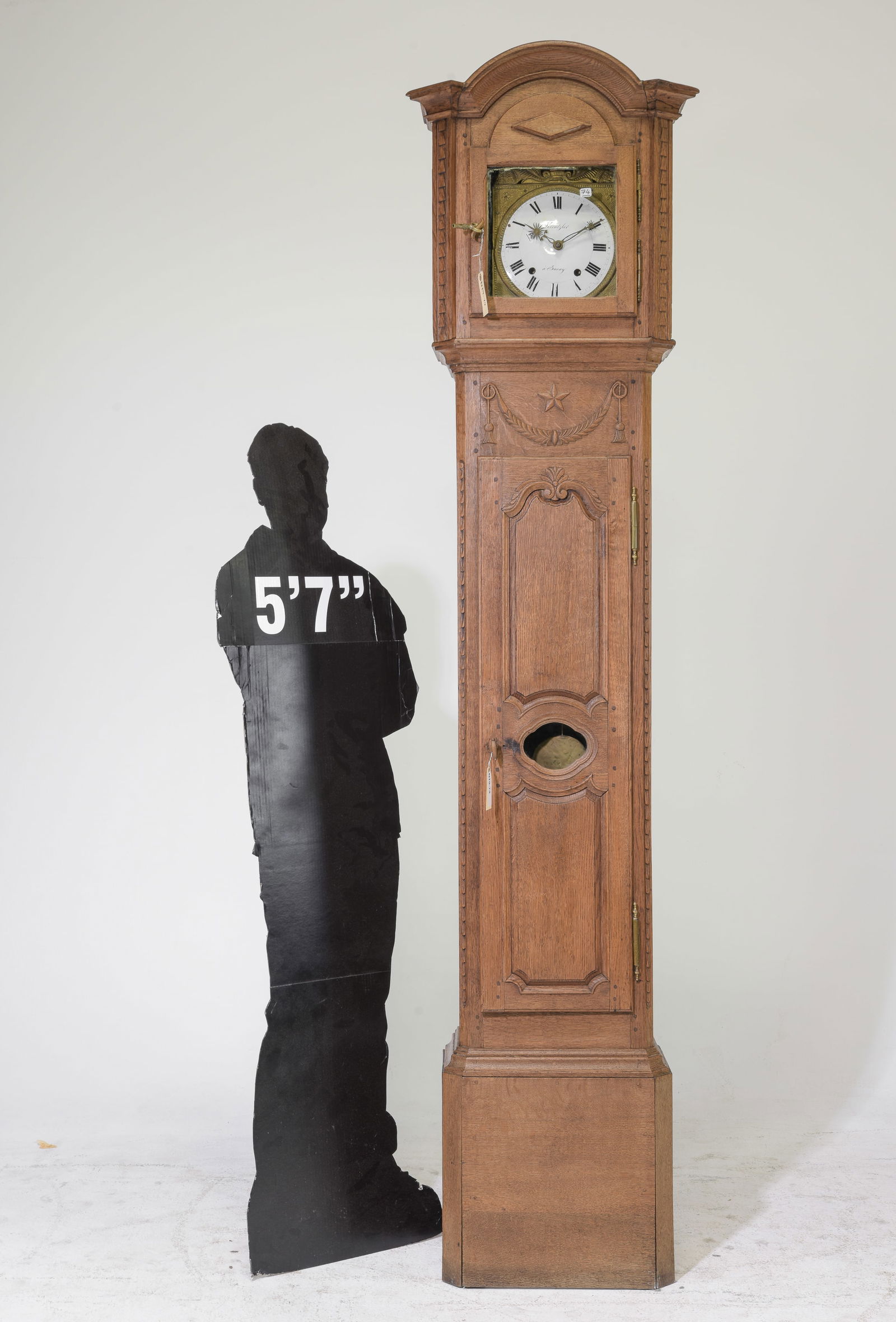 French Oak Grandfather / Longcase Clock (1 of 6)