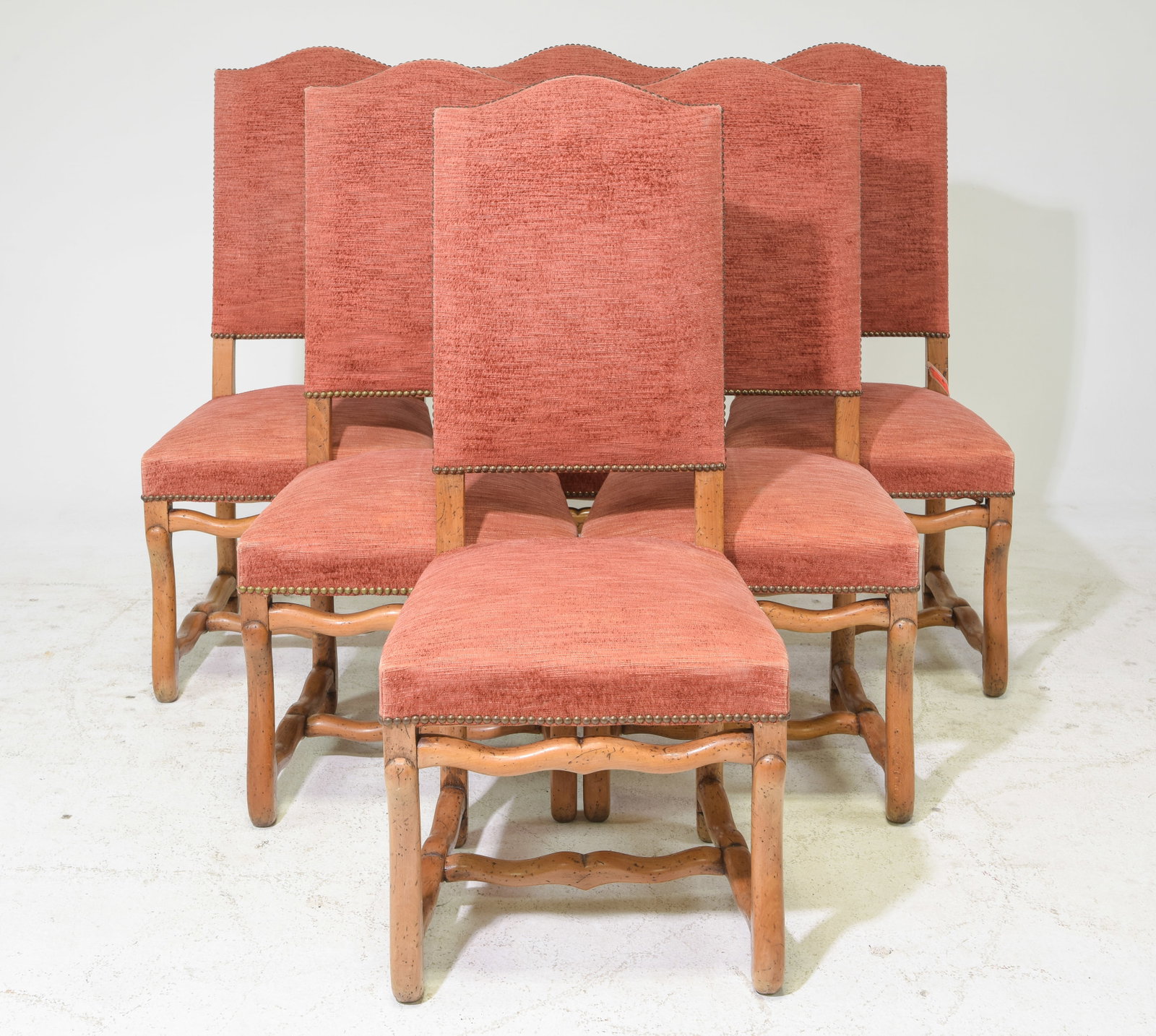 French Mouton Style Set of 6 Dining Chairs: French Mouton Style Set of 6 Dining Chairs - 42.75 in tall x 19 x 19.5 each with a seat height of 17.25 inches
