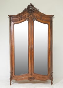 Louis XV Style Double Mirror Door Armoire #1