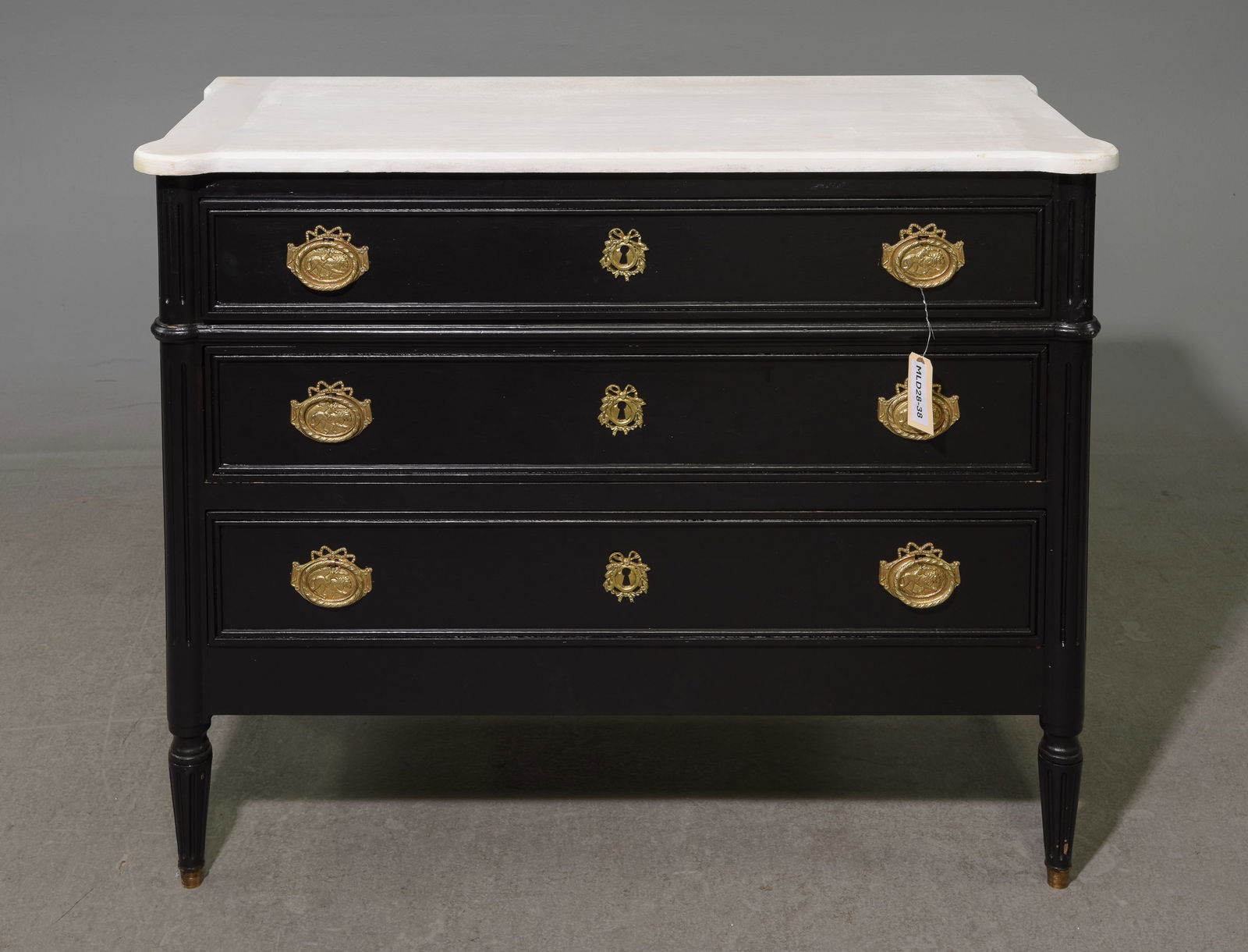 Louis XVI Style Painted Three Drawer Chest (1 of 6)