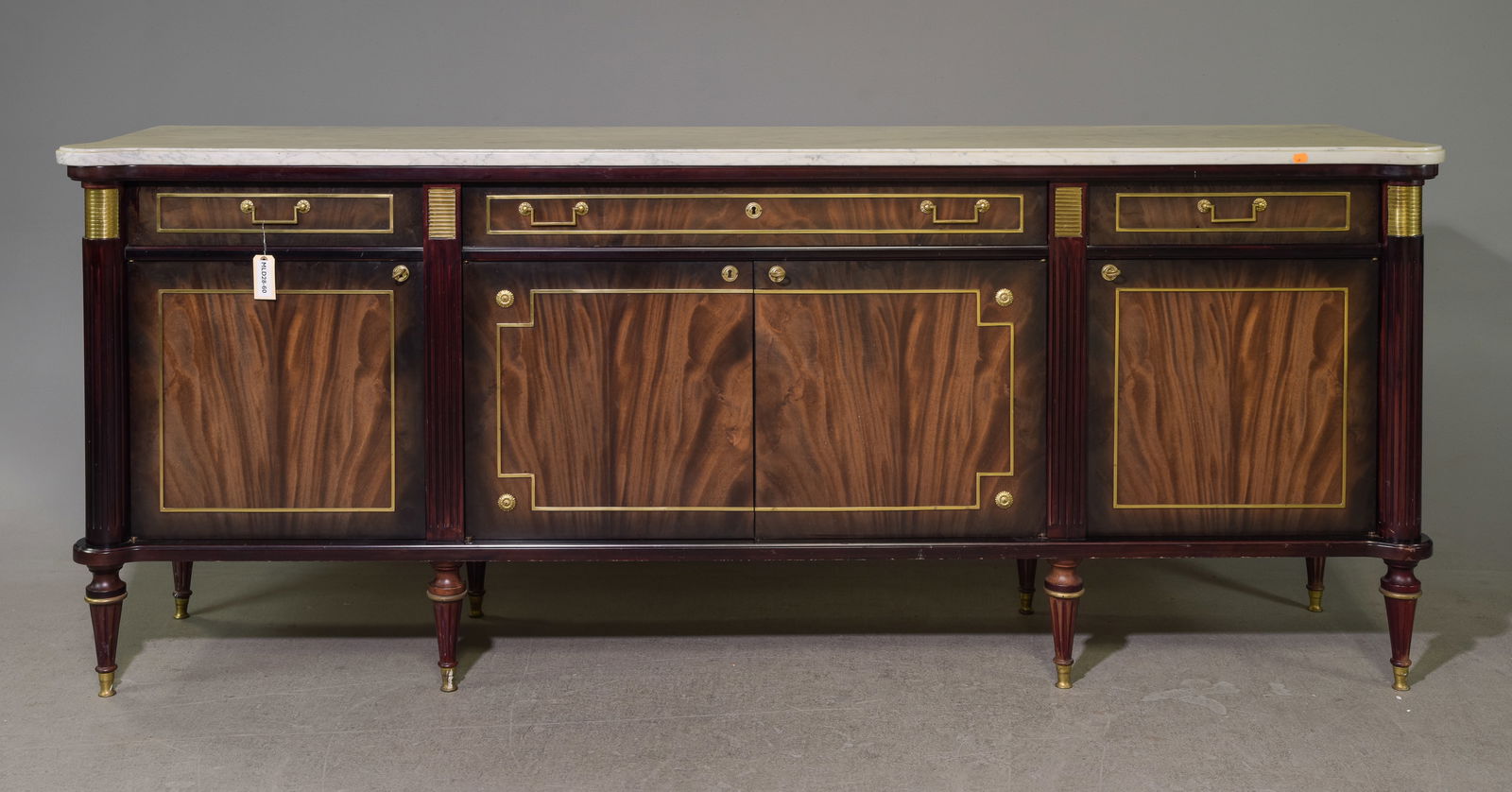 Louis XVI Style White Marble Top Sideboard (1 of 7)