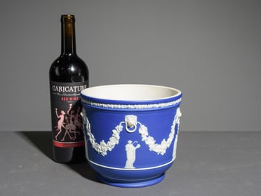 Wedgewood Blue Jasperware Jardiniere