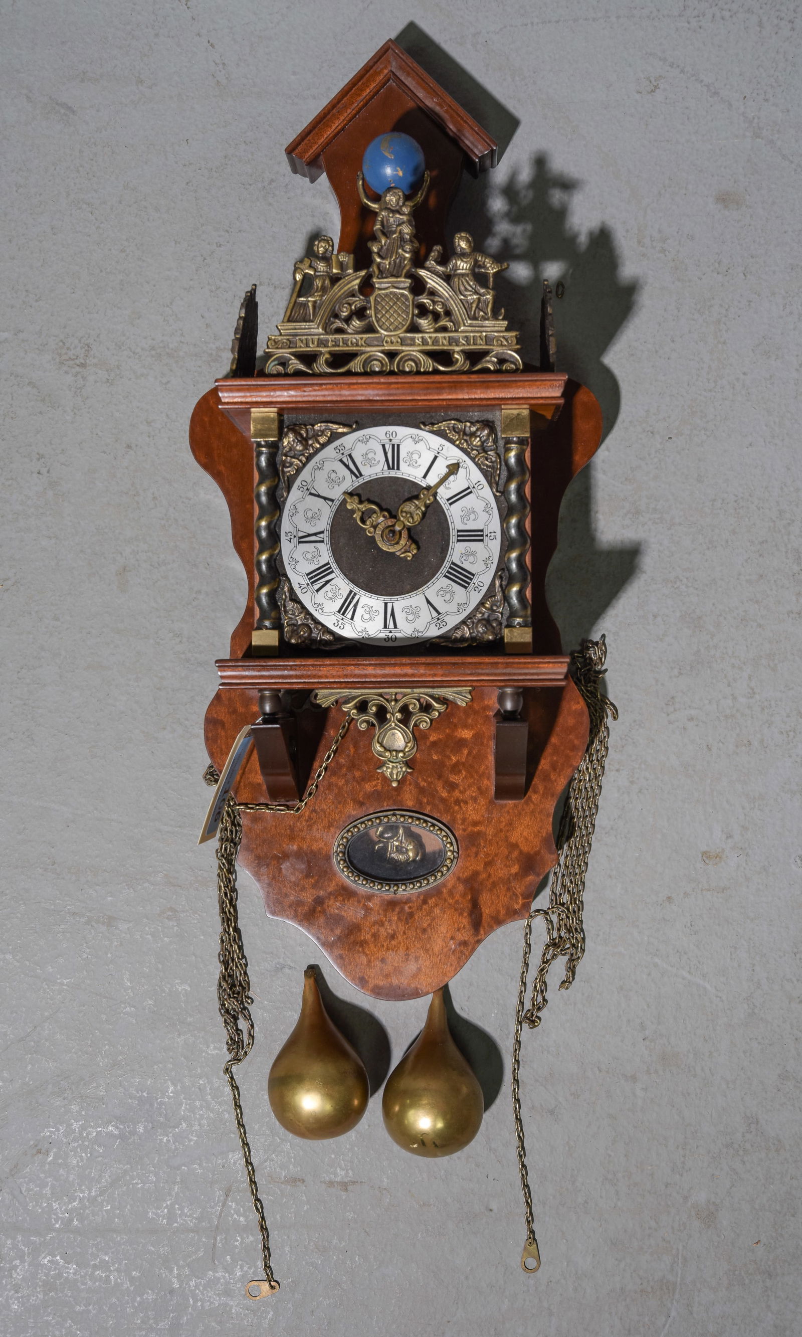 Atlas Wall Clock with Brass Weights (1 of 5)