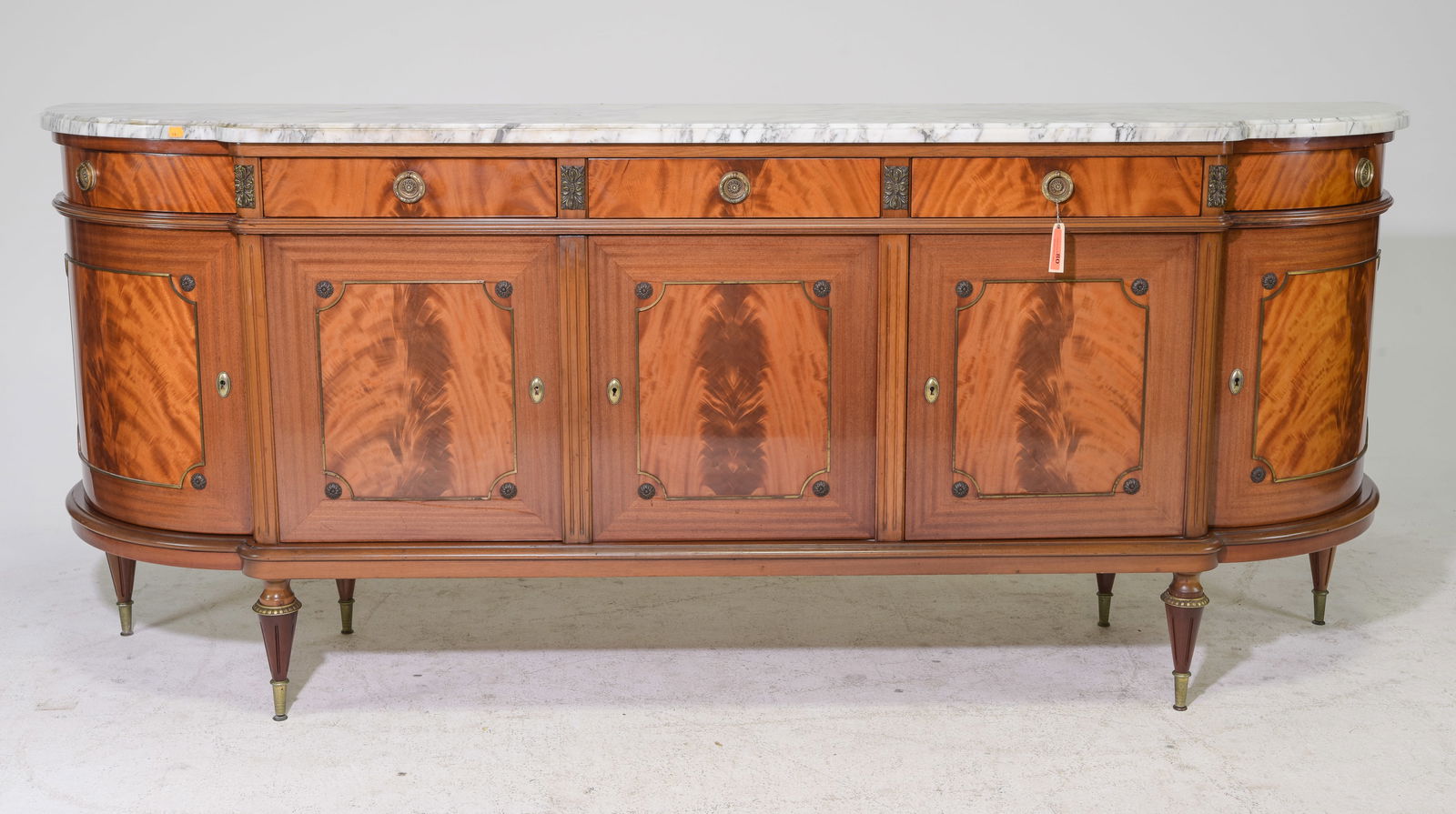 Louis XVI Style White Marble Top Sideboard (1 of 7)