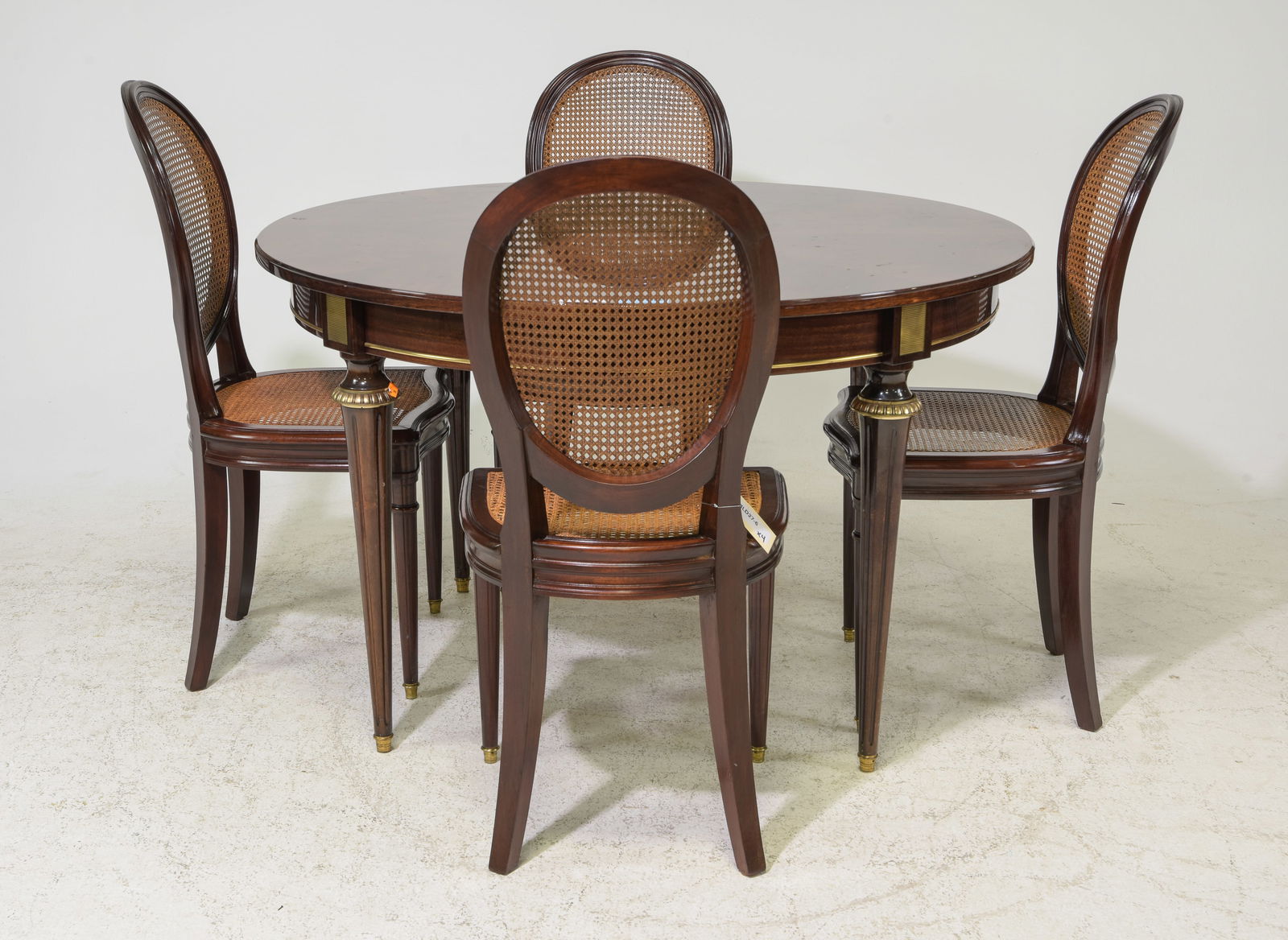 Louis XVI Style Round Table & Four Chairs (1 of 6)