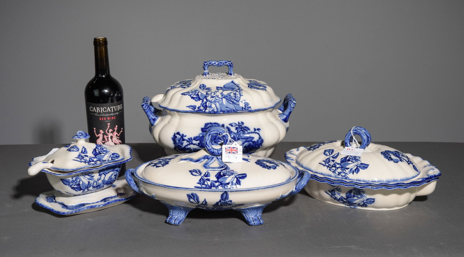4pcs Blue & White Staffordshire Ironstone China (1 of 7)