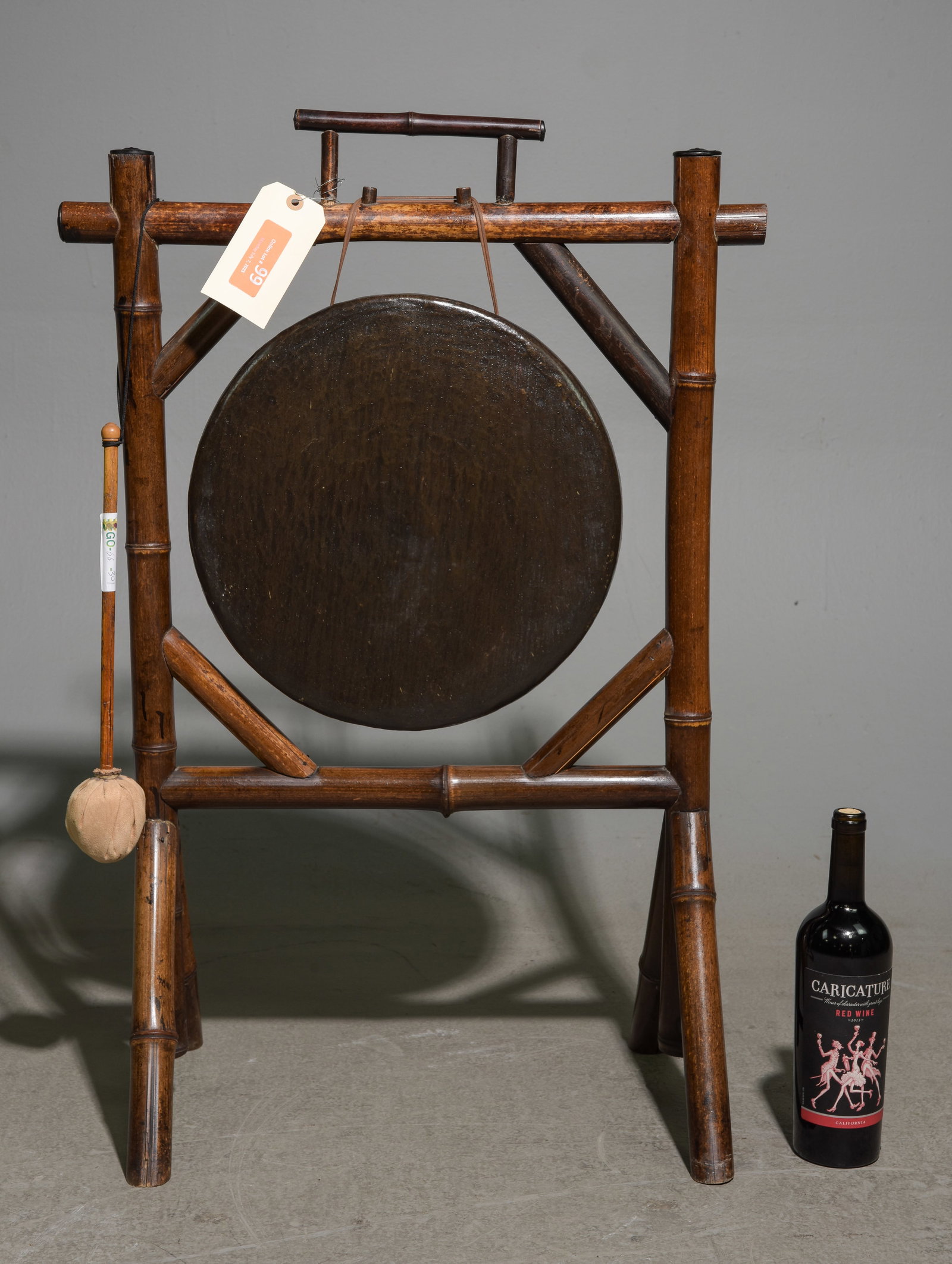 Bamboo Gong: Bamboo Gong - 34.75 in tall x 23.5 x 14.25