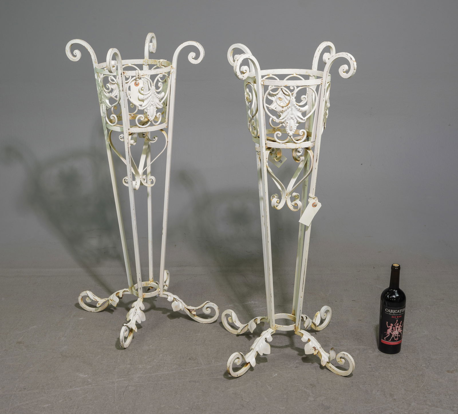 Danish Painted Iron Pair of Plant Stands (1 of 3)