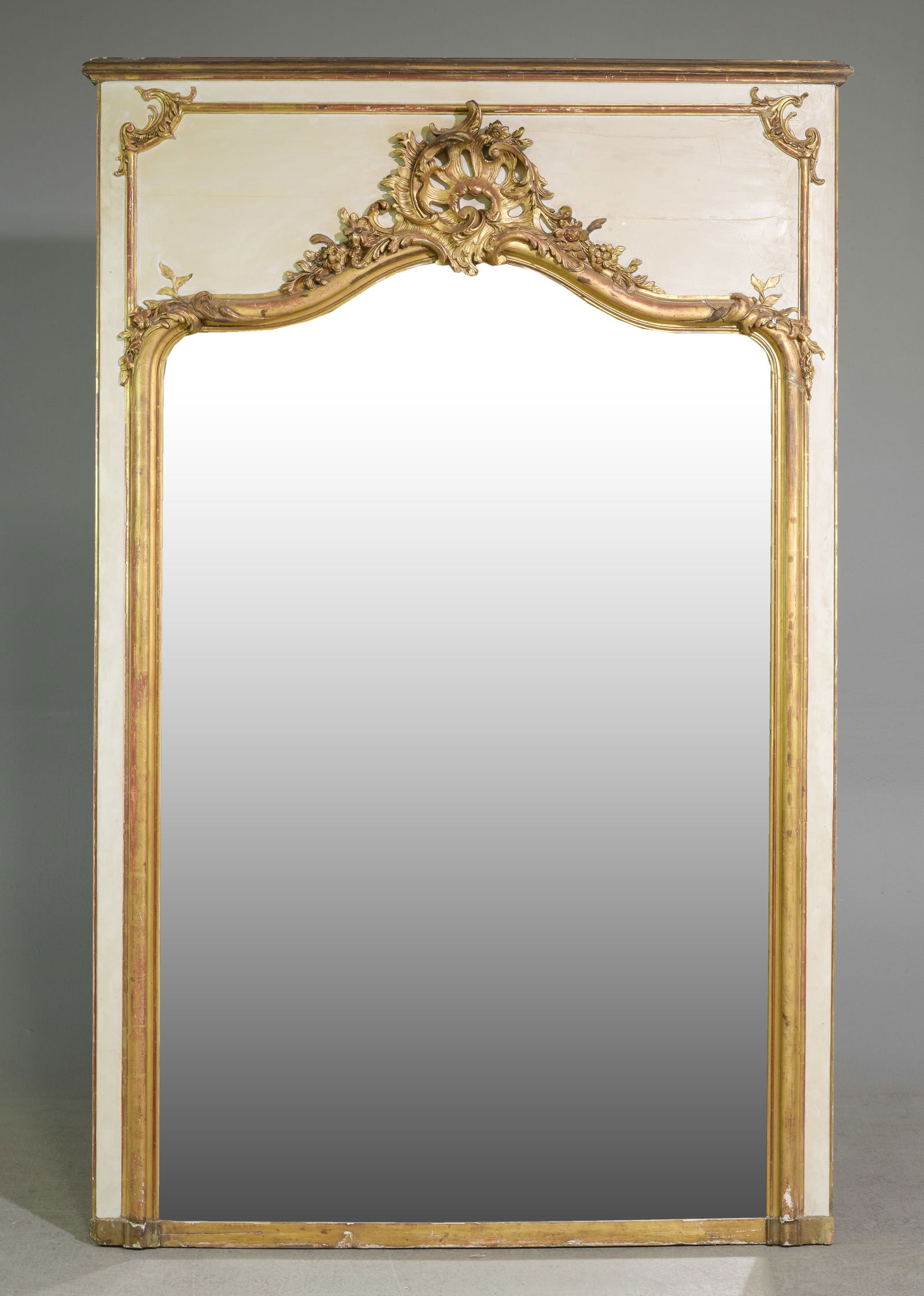Louis XV Style Painted & Gilded Large Mirror (1 of 5)