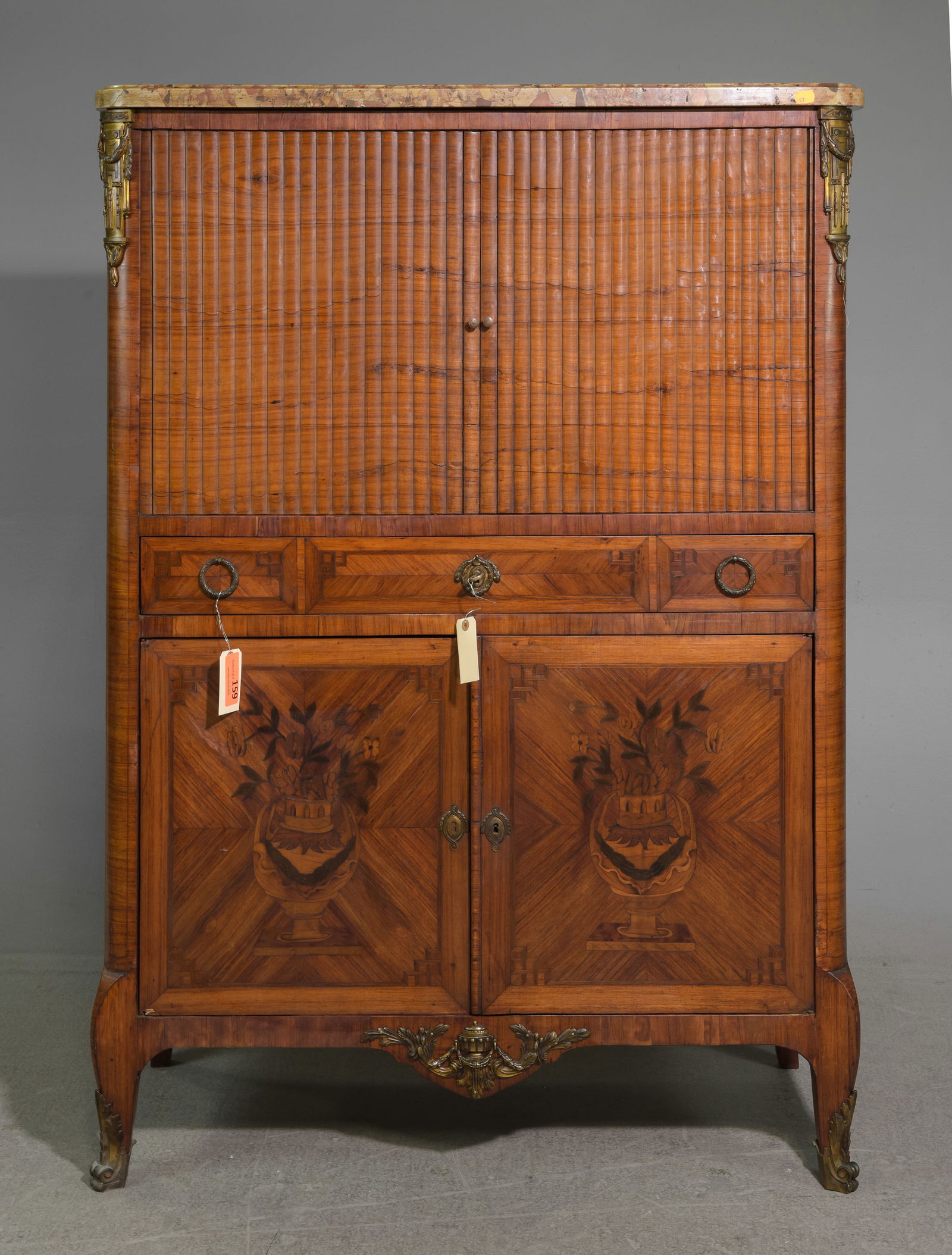 French Tambour Door Marble Top Secretary (1 of 10)