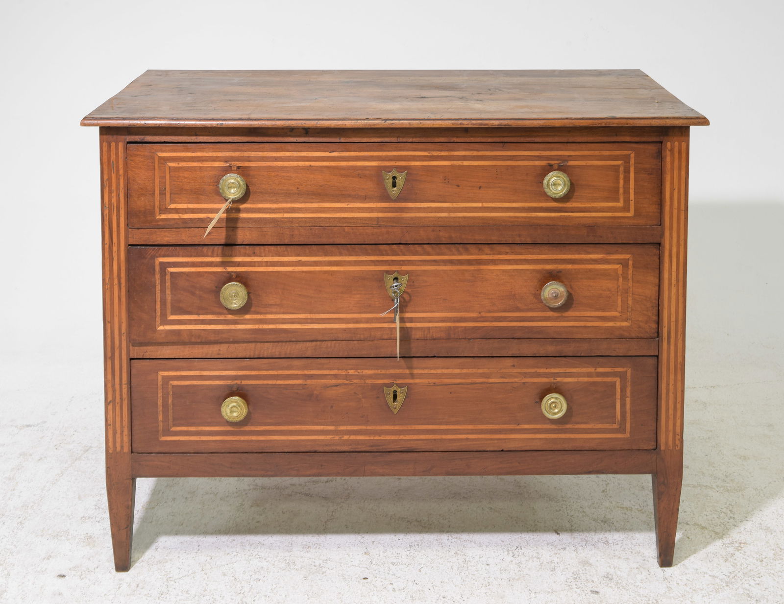 Louis XVI Style Three Drawer Chest (1 of 7)