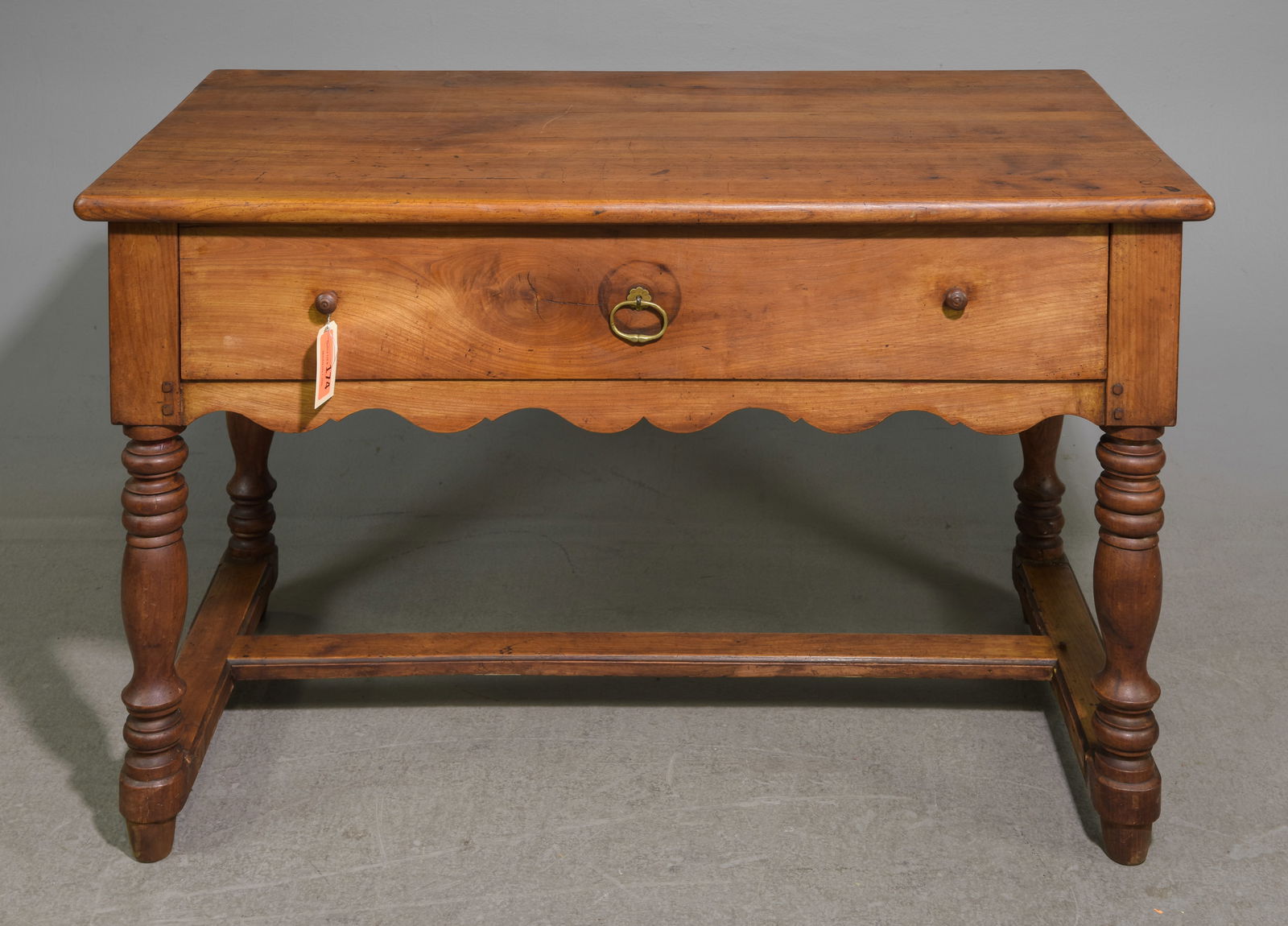 French Single Drawer Table with Turned Legs (1 of 6)