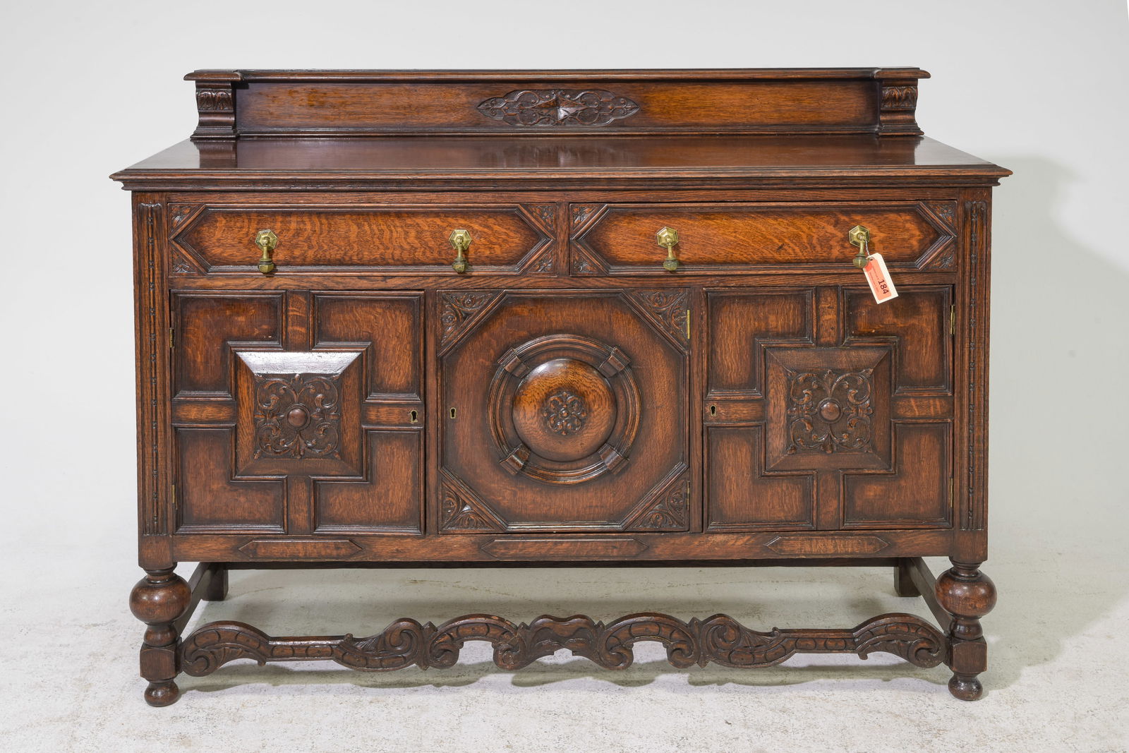 Jacobean Carved Oak Sideboard / Server (1 of 7)