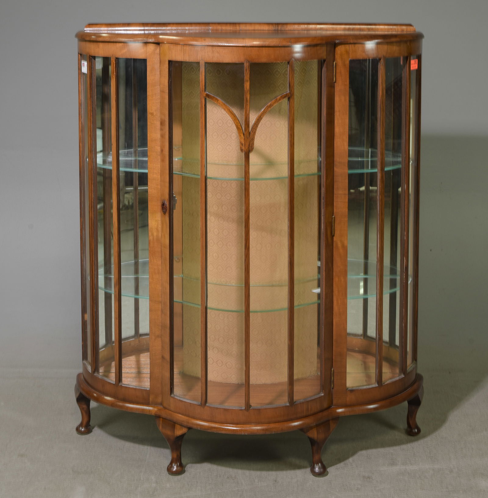 British Walnut Curio / Display Cabinet (1 of 3)