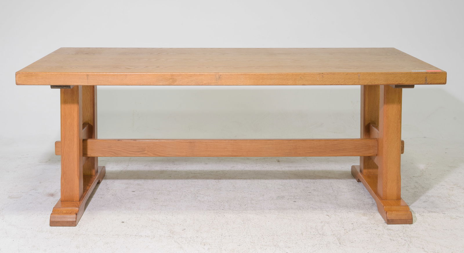 French Oak Trestle Base Dining Table (1 of 4)