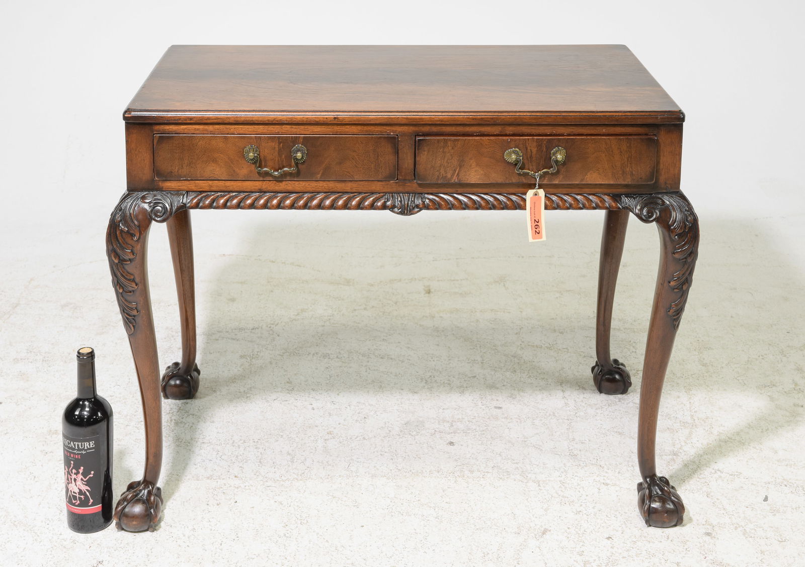 British Oak Ball & Claw Hall Table (1 of 5)