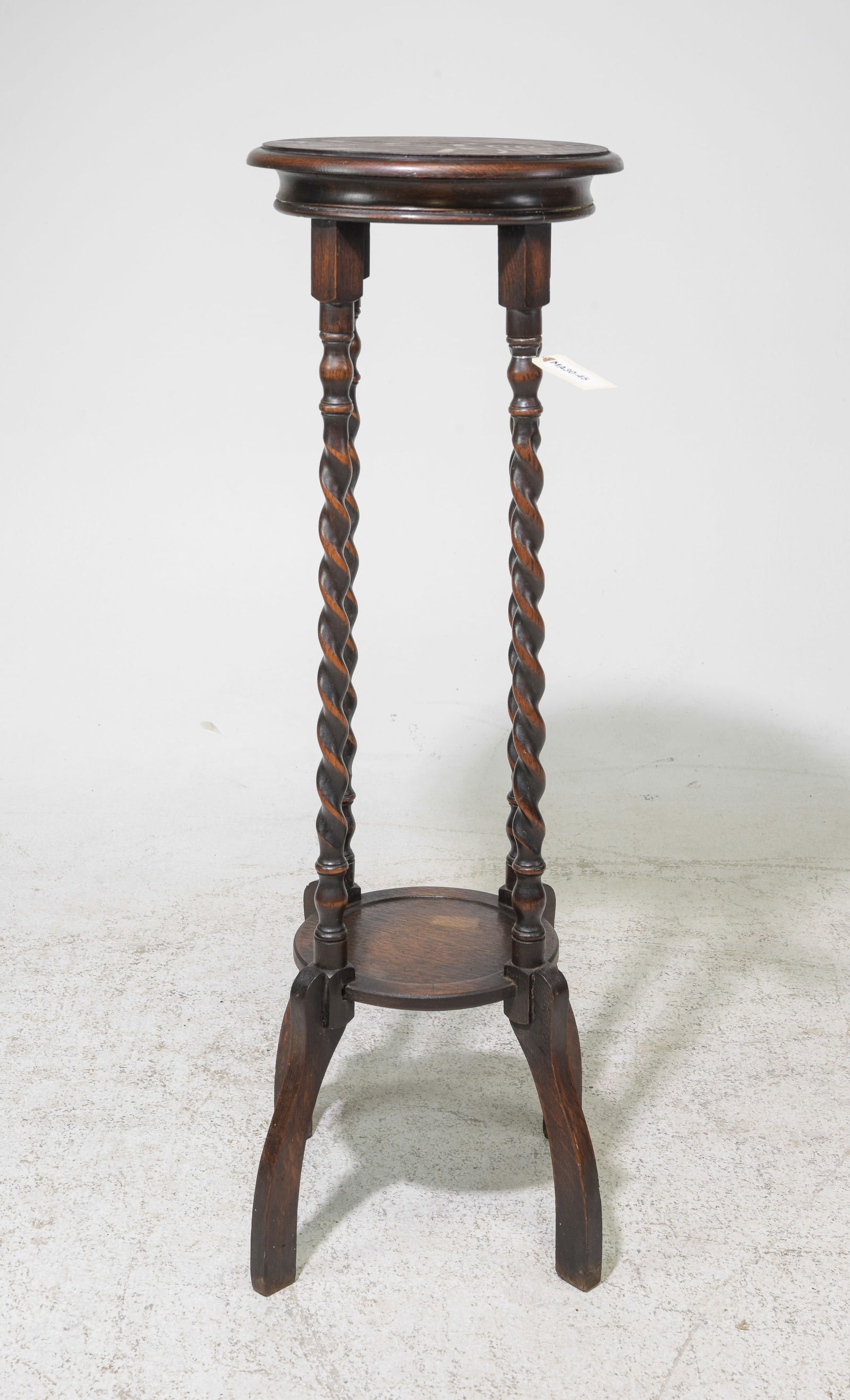 British Oak Barley Twist Pedestal / Stand: British Oak Barley Twist Pedestal / Stand - 43 in tall x 15 x 15