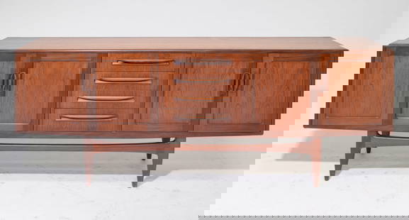 Mid Century Large "Fresco" Sideboard - G-Plan: This Danish Modern Style Teak Credenza is made by Mid Century Modern Furniture Maker G Plan ( GPlan ) & is part of their "Fresco" Range. - 31 in tall x 84 x 18.5