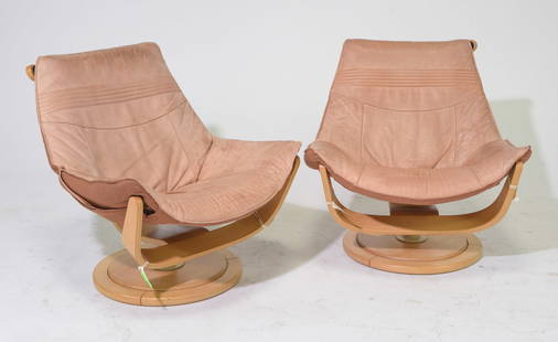 Pair of Flight High Lounge Chairs for Nelo: Pair of Flight High Lounge Chairs by Takashi Okamura and Erik Marquardsen for Nelo - 31 in tall x 30.5 x 35 each with a seat heigh of 16 inches