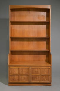 Mid Century Modern Bookshelf / Wall Unit - Nathan: Danish Modern Style Bookshelf / Wall Unit by Nathan - 76.25 in tall x 40.25 x 18
