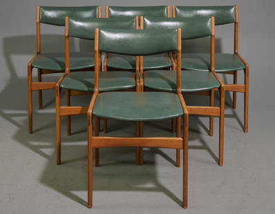 Danish Modern Set of 6 Dining Chairs - Erik Buch: Danish Mid Century Modern Set of 6 Dining Chairs by Erik Buch for Anderstrup Mobelfabrik - 32 in tall x 19 x 20 each with a seat height of 19 inches