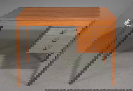 Danish Mid Century Modern Desk / Writing Table: Danish Mid Century Modern Desk / Writing Table - 29 in tall x 41 x 23, Kneehole is 25 x 23