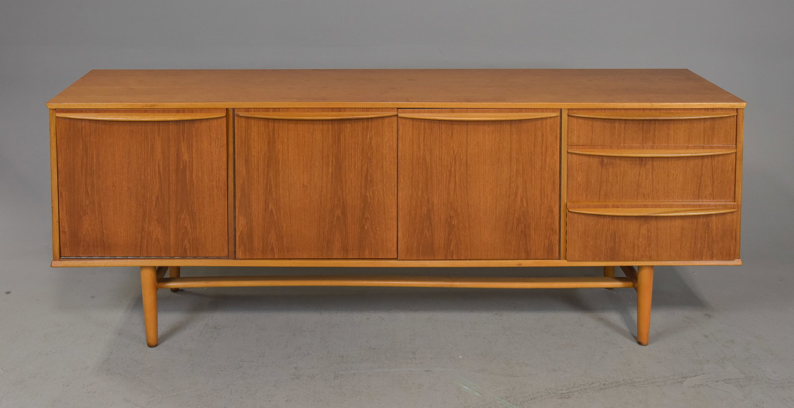 Mid Century Modern Sideboard - Morris of Glasgow: Danish Modern Style Teak Sideboard BY Morris Of Glasgow - 28.5 in tall x 78 x 19
