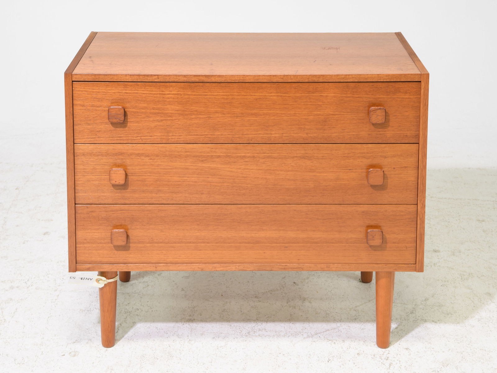 Danish Modern Low Three Drawer Chest (1 of 6)