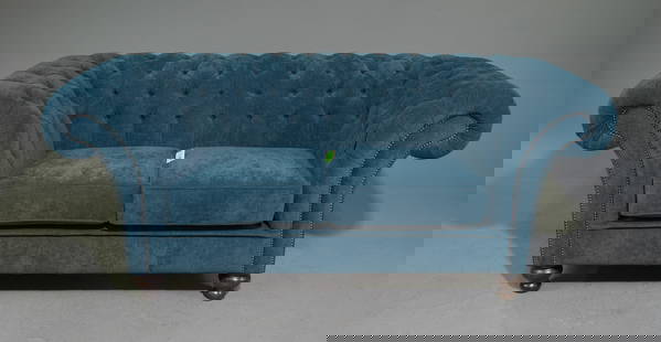 British Button Tufted Two Seater Sofa / Loveseat: British Button Tufted Two Seater Sofa / Loveseat - 32.5 in tall x 79 x 38 with a seat height of 20 inches and a seat depth of 23 inches