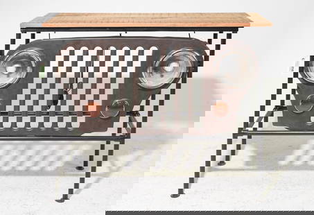 Modern Industrial "Car" Front Console / Bar: Modern Industrial "Car" Front Console / Bar - 36 in tall x 44 x 17