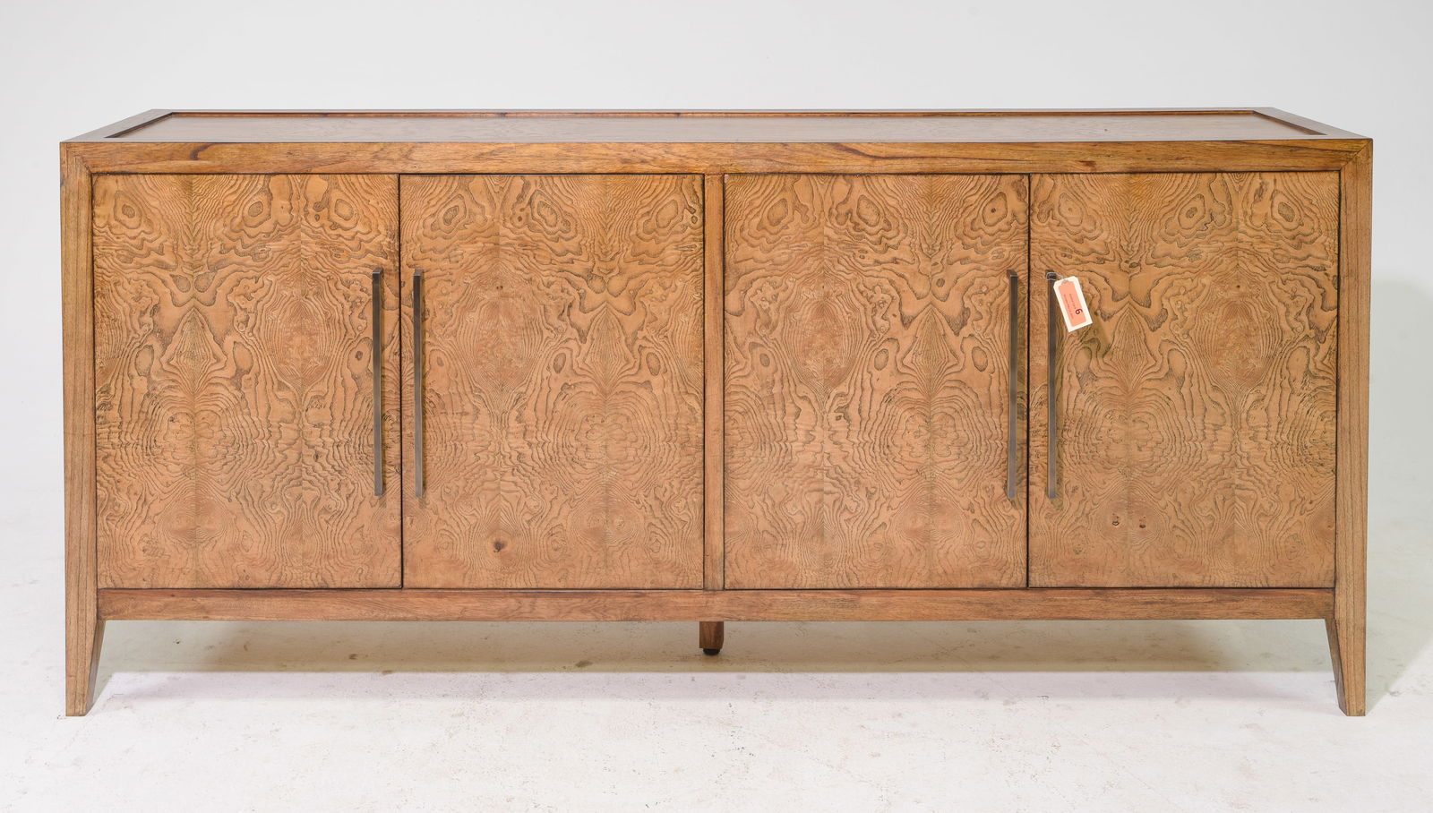 Modernist / Contemporary Style Burled Sideboard: Modernist / Contemporary Style Burled Sideboard / Credenza - 36 in tall x 80 x 19.5