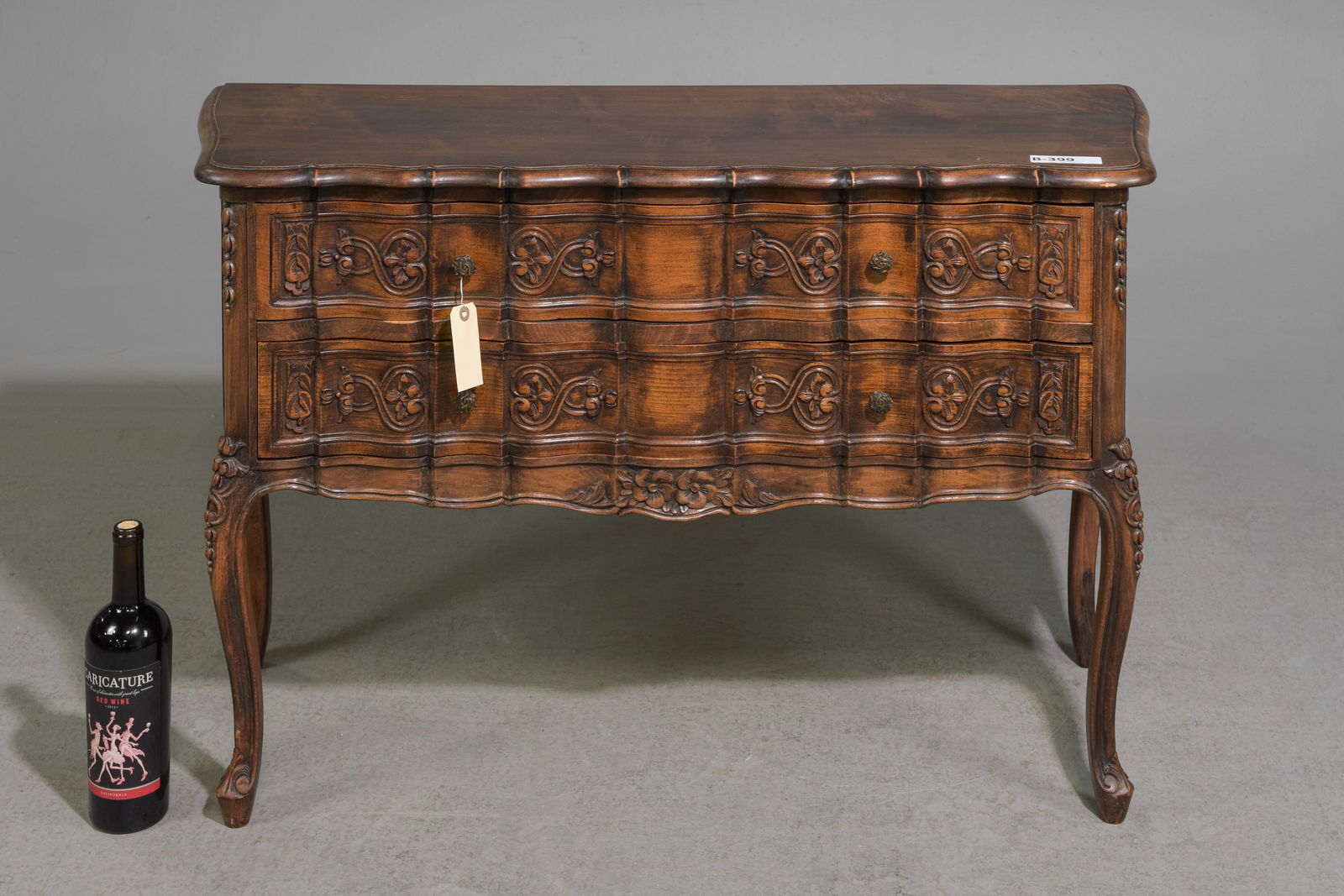 Louis XV / Country French Style Two Drawer Hall Chest (1 of 5)
