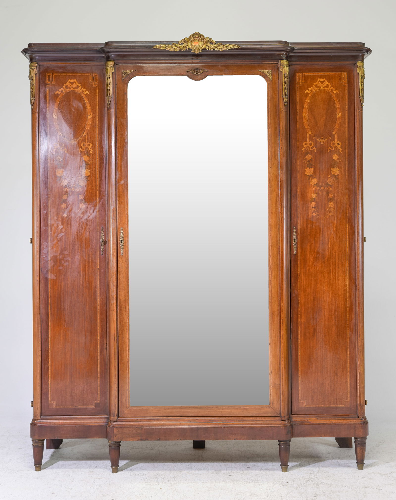 Louis XVI Style Mirror Door Armoire (1 of 9)