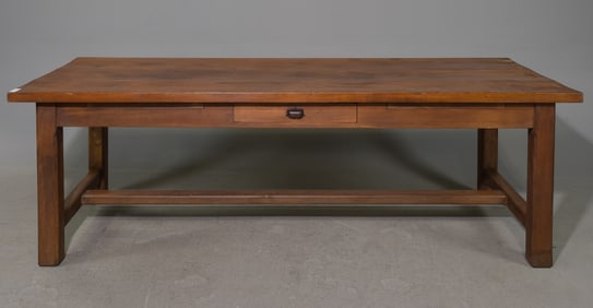 French Farmhouse Table with Drawer c.1930's-40's