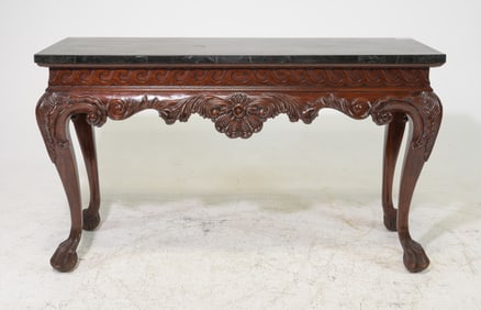Mahogany Ball & Claw Foot Hall Table / Console