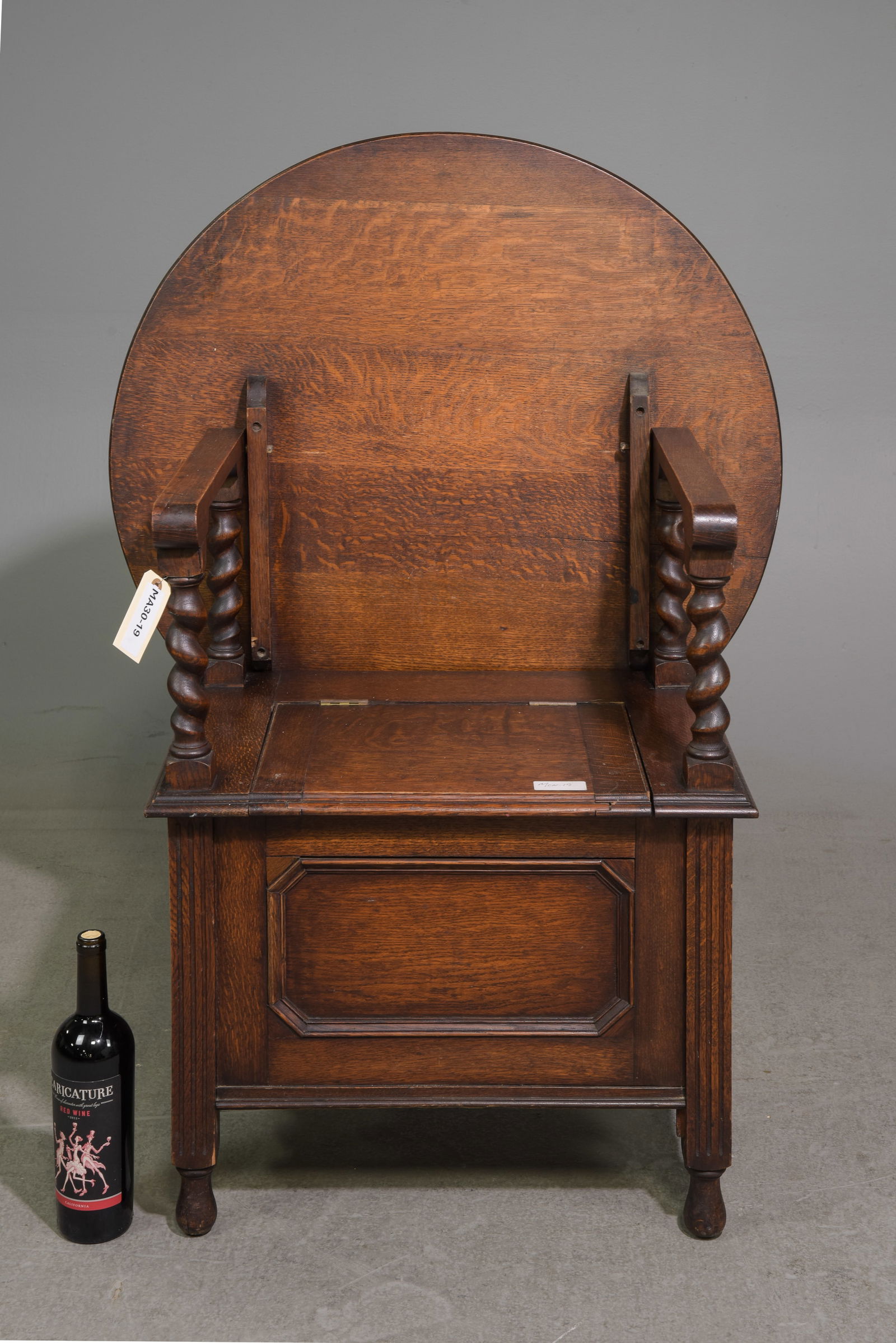 British Oak Monks Chair / Bench (1 of 6)